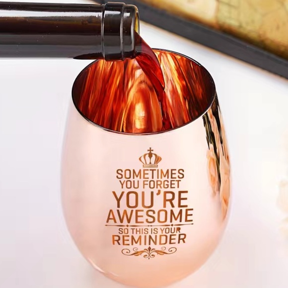 NEW 1pc 12oz “You’re Awesome” Rose Gold Stainless Steel Cup. - Picture 4 of 4
